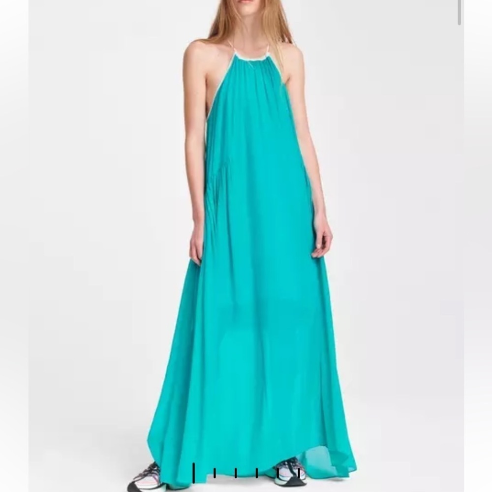 Rag & Bone Tropical Gleam  Melody Tank Maxi Dress size L Silk and Cotton Blend